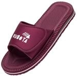 Kubota Badelatschen mit Klettverschluss f&uuml;r Herren & Damen Rotwein 41