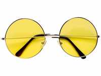 Widmann 68617 - Brille 70er Jahre, mit gelben Gläsern, Hippiebrille, Schlager,