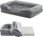 Juskys Hundebett Sheena L orthop&auml;disch, waschbar & rutschfest - 98 x 70 x 17...