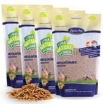 Lyra Pet&reg; | 4 x 1 kg Mehlw&uuml;rmer getrocknet | Proteinreiches Vogelfutter | F&uuml;r