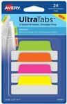 AVERY Zweckform Art. 74767 Haftstreifen transparent/neon (24 Haftnotizen,
