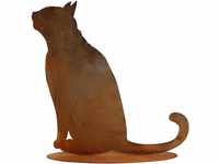Rostikal Edelrost Katze 35 cm – Handgefertigte Gartendeko Geschenk für