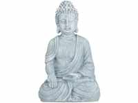 Relaxdays Buddha Figur sitzend, 40 cm hoch, Feng Shui Deko, wetterfest &...