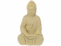 Relaxdays XL Buddha Figur sitzend, 50 cm hoch, Feng Shui, Outdoor, Garten...