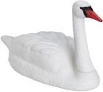 Relaxdays Gartendeko Schwan, schwimmend, zum Festbinden, Kunststoff, wetterfest, XXL