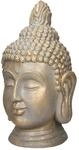 ECD Germany Buddha Figur Kopf Statue 74,5 cm, aus Polyresin, Bronzeoptik, f&uuml;r...