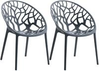 CLP Gartenst&uuml;hle 2er Set stapelbar wetterfest Hope, Gartensessel mit Lehnen