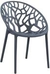 CLP Gartenstuhl stapelbar wetterfest Hope, Gartensessel mit Lehne UV-best&auml;ndig,