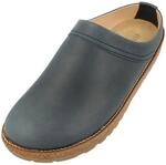 HAFLINGER Travel-Classic Eleganter Clog aus Leder mit Gummisohle Schwarz (Bali 835),