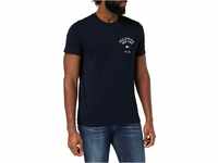 Tommy Hilfiger Herren T-Shirt Kurzarm Arch Varsity Tee Rundhalsausschnitt, Blau