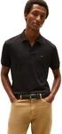 Tommy Hilfiger Herren Poloshirt Kurzarm Liquid Essential aus Baumwolle, Schwarz