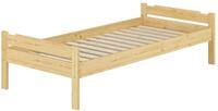 Erst-Holz Einzelbett Bettrahmen Kiefer Natur 80x200 Massivholzbett Zubeh&ouml;r w&auml;hlbar