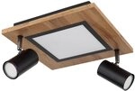 GLOBO LED-Deckenleuchte - Braun - Schwarz - Wei&szlig; - Kunststoff - MDF - Metall -