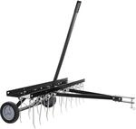Wiltec Vertikutierer 100 cm f&uuml;r Aufsitzm&auml;her, Rasenl&uuml;fter mit Stahlfedern...