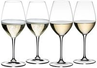 RIEDEL Wine Friendly 003 - Wei&szlig;wein/Champagner Weinglas, 4er Set, Kristallglas,