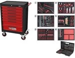 KS Tools 897.7598 Ecoline SCHWARZ/ROT Werkstattwagen, mit 598 Premium-Werkzeugen in 6