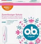 o.b. Tampons Original Super 56 Stk., mit StayDry-Technologie und geschwungenen Rillen