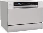 Exquisit Tischgeschirrsp&uuml;ler GSP206-030D silber | Sp&uuml;lmaschine 55 cm freistehend 