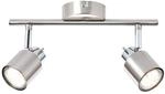 Brilliant Lampe Andres Spotrohr 2flg nickel/chrom | 2x PAR51, GU10, 10W,...