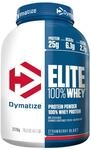 Dymatize Elite 100% Whey Strawberry Blast 2170g - High Protein Low Sugar Pulver +