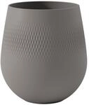 Villeroy & Boch - Manufacture Collier taupe, gro&szlig;e Vase Carr&eacute;, 23 cm, Premium