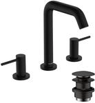 hansgrohe Tecturis S - 3-Loch Waschtischarmatur mit Push-Open Ablauf, Wasserhahn Bad