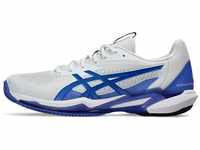 ASICS Herren Solution Speed FF 3 Clay Sneaker, White/Tuna Blue, 45 EU