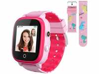 OKYUK 4G Smartwatch für Kinder mit SIM-Karte, GPS-Tracker, mehrere Desktop-Stile zur