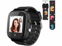 OKYUK 4G Smartwatch für Kinder mit SIM-Karte, GPS-Tracker, mehrere Desktop-Stile zur