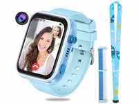 OKYUK 4G Smartwatch für Kinder, GPS-Tracker, mehrere Desktop-Stile zur Auswahl,