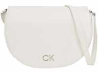 Calvin Klein Damen Umhängetasche Ck Daily Saddle Bag Pebble Klein, Weiß (Bright
