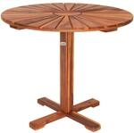 Casaria&reg; Gartentisch Balkontisch Wetterfest Holz Rund ?70,5cm 80kg...