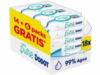 Dodot Aqua Pure - Baby-Reinigungstücher, 99 % Wasser, 864 Tücher, 18...