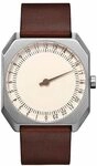 slow Jo 17 - Schweizer unisex Einzeigerarmbanduhr analoge 24 Stundenanzeige Leder