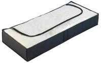 WENKO Unterbettkommode Deep Black - Unterbett-Aufbewahrungstasche mit Sichtfenster,