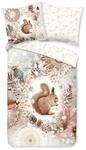 HIP Flanell Bettw&auml;sche Romar Sand 1 Bettbezug 135 x 200 cm + 1 Kissenbezug 80 x 80