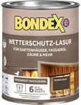 Bondex Wetterschutz Lasur Dunkelgrau 0,75 L f&uuml;r 9 m&sup2; | Tropf- und Spritzgehemmt 