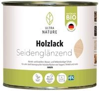 ULTRA NATURE Holzlack 0,375L, Farblos, Vegan, Bio, L&ouml;semittelfrei, Seidenglanzend