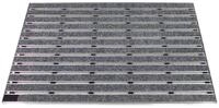 ACO Self&reg; Schuhabstreifer Rips Grau mit Alu Winkelrahmen 60 cm x 40 cm (B x H)