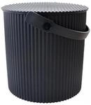 Hachiman Omnitool Mini-Eimer mit Deckel, 4 l, Schwarz