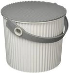 Hachiman Omnioutil Mini Lux Aufbewahrungs-Eimer mit Deckel, Grau