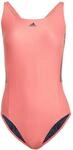 adidas Damen Mid 3-Stripes Swimsuit, Preloved Scarlet / Legend Ink, 42