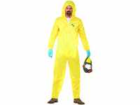 Breaking Bad Costume, Yellow, with Hazmat Suit, Latex Mask, Gloves & Goatee,...
