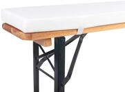 TexDeko&reg; Bierbankauflage gepolstert 220x25x4cm XL f&uuml;r Bierzeltgarnitur Bankauflage