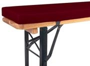 TexDeko&reg; Bierbankauflage gepolstert 220x25x4cm XL f&uuml;r Bierzeltgarnitur Bankauflage
