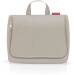 reisenthel toiletbag XL Herringbone Sand - praktischer Kulturbeutel mit Haken,