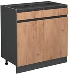 Vicco K&uuml;chenunterschrank R-Line, Goldkraft Eiche, 80 cm