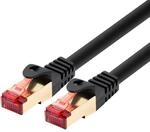 BIGtec 0,25m LAN Kabel Patchkabel doppelt geschirmt Netzwerkkabel schwarz