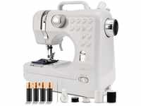 Clatronic® Nähmaschine für Anfänger mit 12 Stichmustern, Sewing Machine mit...