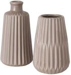 Boltze Vasen Set Esko 2-teilig, Blumenvasen aus Keramik, &oslash; ca. 8,5 cm, ohne Blumen,